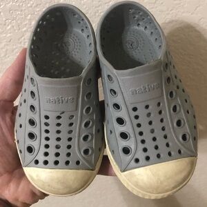 Native Toddler Jefferson Shoes in Grey Purple Size C6